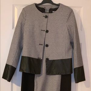 New Peter NyGard dress w/faux Leather on jacket